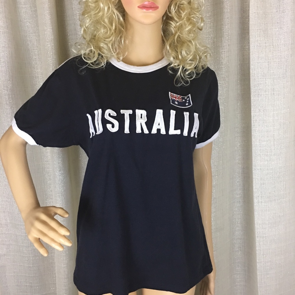 Australia Rugby T Shirt Blue Mens XS